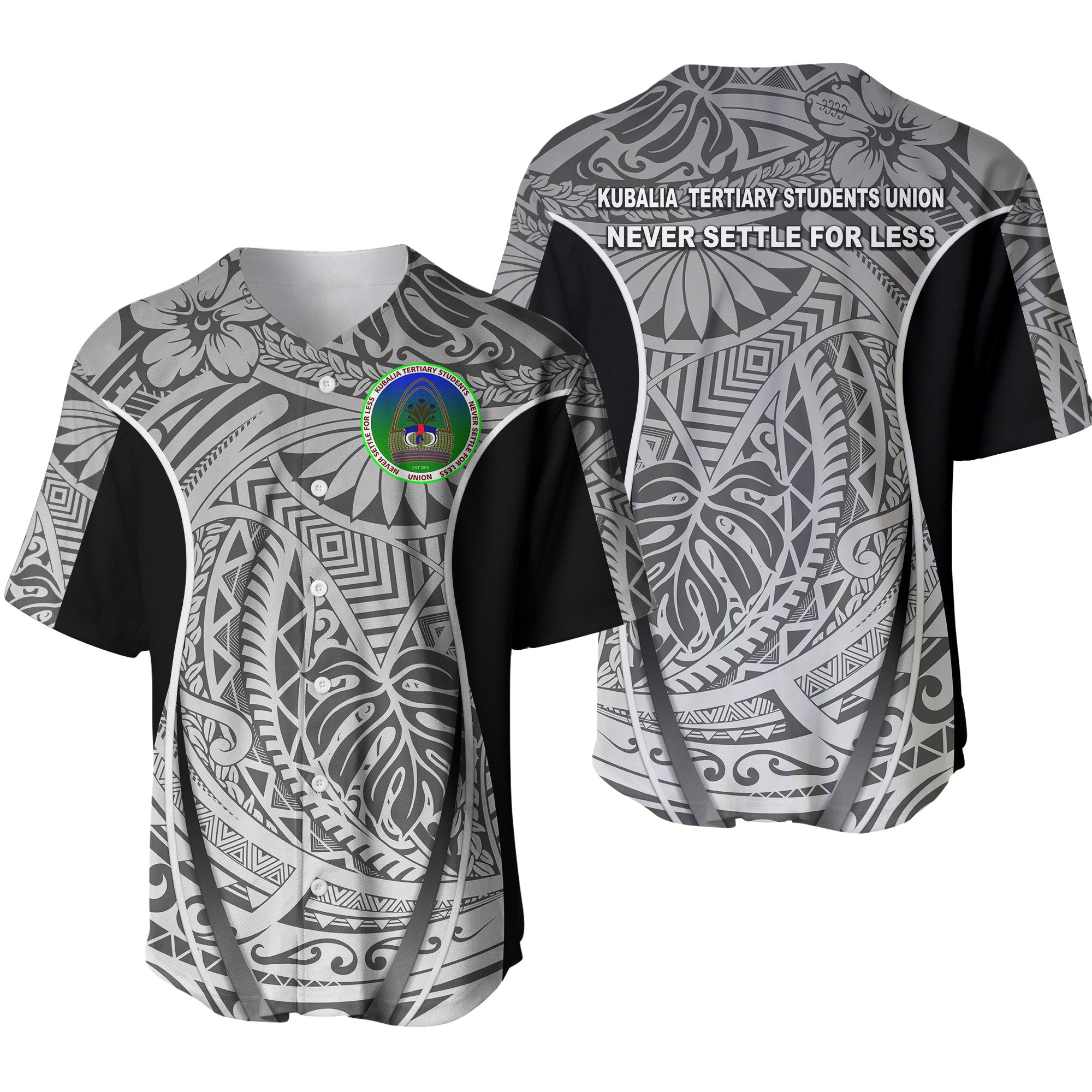 Papua New Guinea Kubalia Tertiary Students Union Baseball Jersey Gray LT8 - Polynesian Pride