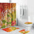 Tonga Tapa Bathroom Set Tropical Flowers Ombre Vibes LT7 Art - Polynesian Pride