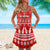 Hawaii Christmas Summer Strap Dress Mele Kalikimaka LT7 Red - Polynesian Pride