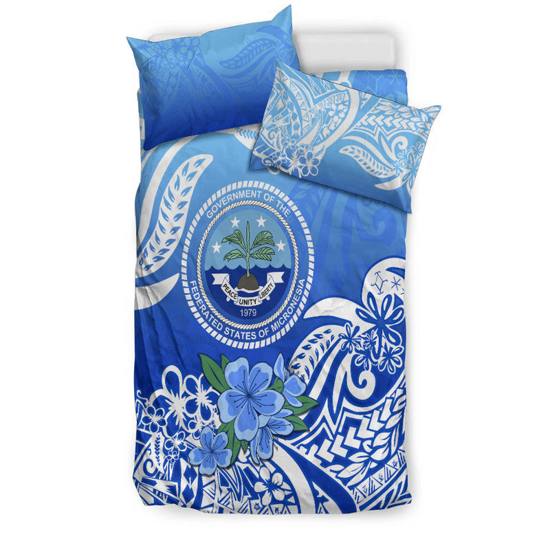 Federated States Of Micronesia Bedding Set Polynesian Floral Tribal LT9 - Polynesian Pride