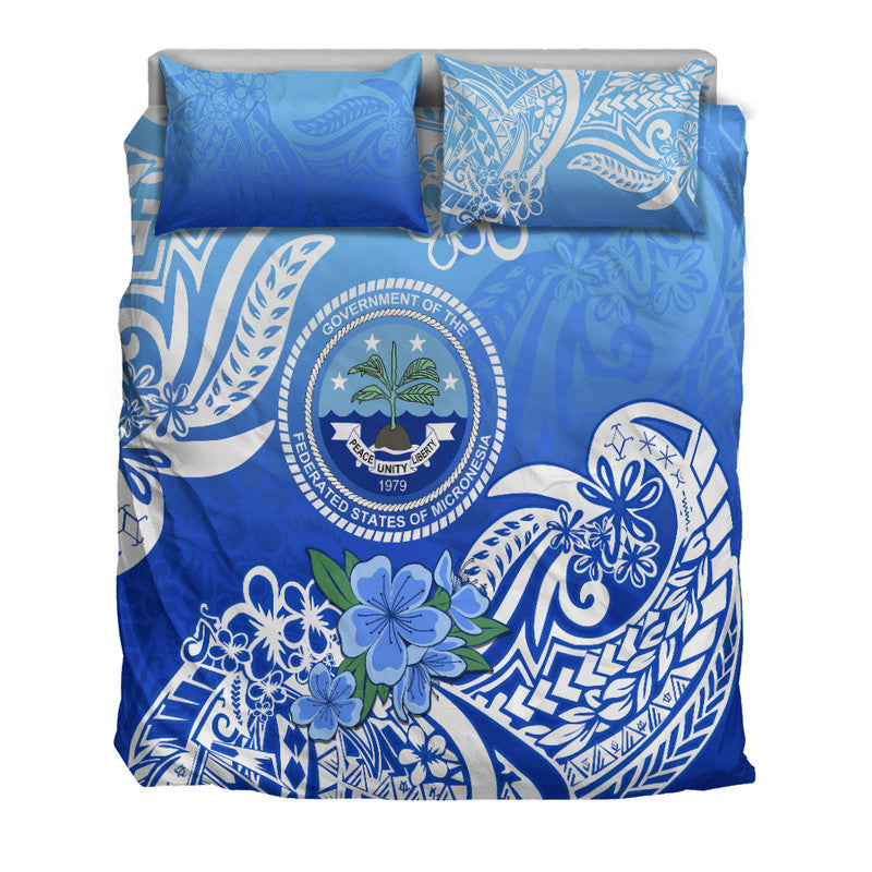 Federated States Of Micronesia Bedding Set Polynesian Floral Tribal LT9 - Polynesian Pride