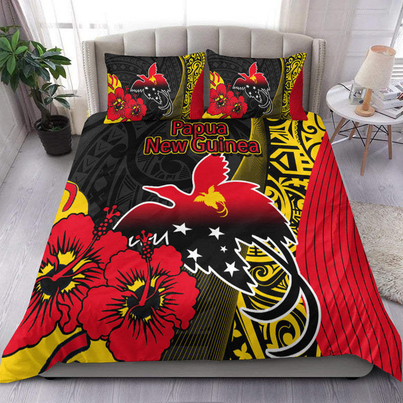 Papua New Guinea Bedding Set Vibe Style LT6 Black - Polynesian Pride