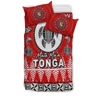 Mate Ma'a Tonga Ngatu Fonu Rugby Bedding Set LT6 - Polynesian Pride