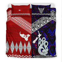 New Zealand And Tonga Bedding Set Together - Purple LT8 - Polynesian Pride