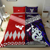 New Zealand And Tonga Bedding Set Together - Purple LT8 - Polynesian Pride