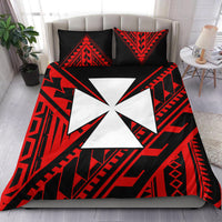 Wallis et Futuna Bedding Set Happy Independence Day LT9 Red - Polynesian Pride