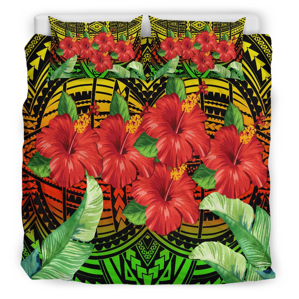 Hawaii Hibiscus Tropical Polynesian Tribal Bedding Set - Suri Style - AH - Polynesian Pride