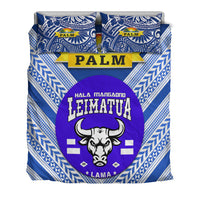 Mate Ma'a Tonga Bedding Set Leimatu'a Bulls Creative Style - Blue NO.1 LT8 - Polynesian Pride