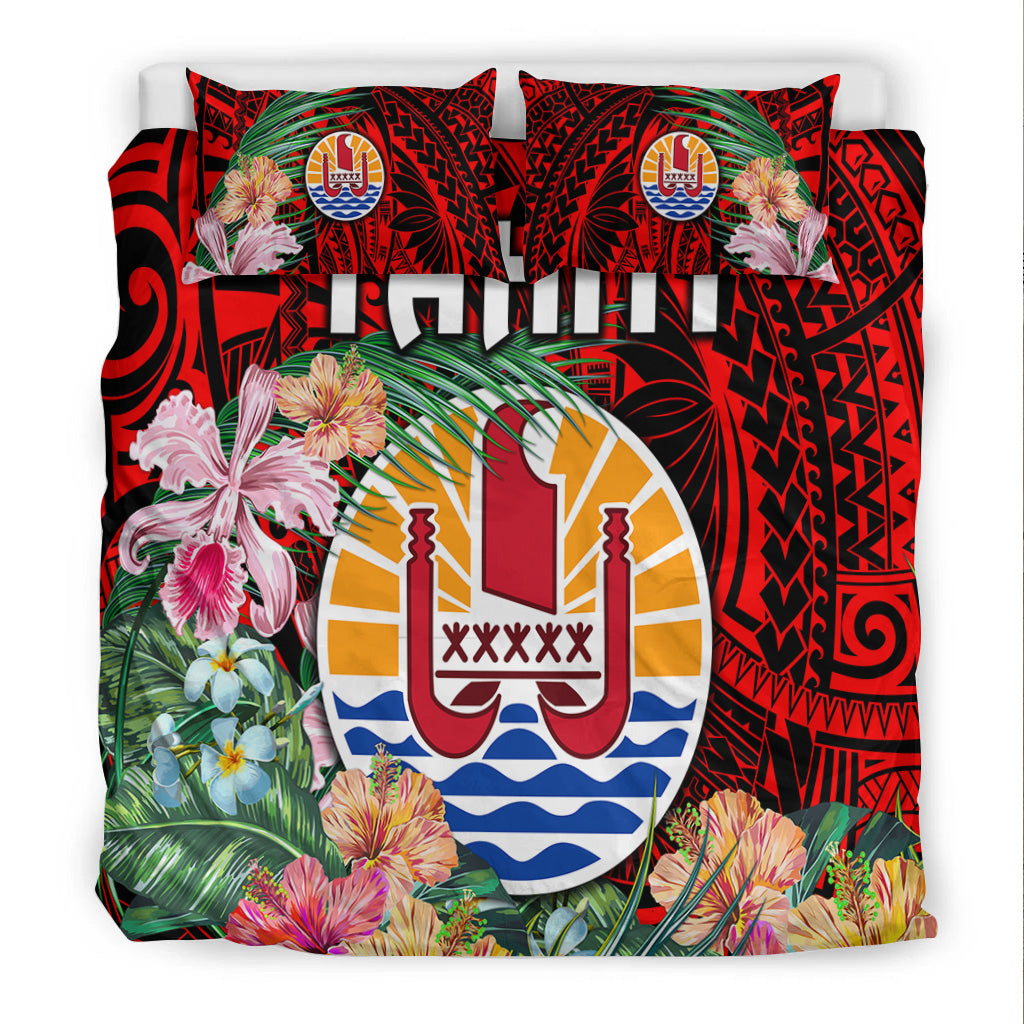 Tahiti Bedding Set French Polynesia Simple Vibes - Red LT8 - Polynesian Pride