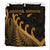 New Zealand Rugby Maori Bedding Set Silver Fern Koru Vibes - Gold LT8 - Polynesian Pride