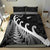 New Zealand Rugby Maori Bedding Set Silver Fern Koru Vibes - Black LT8 - Polynesian Pride