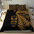 New Zealand Haka Rugby Maori Bedding Set Silver Fern Vibes - Gold LT8 - Polynesian Pride