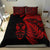 New Zealand Haka Rugby Maori Bedding Set Silver Fern Vibes - Red LT8 - Polynesian Pride