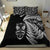 New Zealand Haka Rugby Maori Bedding Set Silver Fern Vibes - Black LT8 - Polynesian Pride