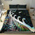 New Zealand Rugby Maori Bedding Set Silver Fern Koru Vibes - Paua Shell LT8 - Polynesian Pride