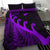 New Zealand Rugby Maori Bedding Set Silver Fern Koru Vibes - Purple LT8 - Polynesian Pride