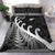 New Zealand Rugby Maori Bedding Set Silver Fern Koru Vibes - Black LT8 Black - Polynesian Pride