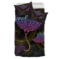 Hawaii Manta Ray Hibiscus Bedding Set - Glitter Style - AH - Polynesian Pride