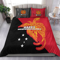Papua New Guinea Bedding Set Independence Day Flag Style LT16 Black - Polynesian Pride