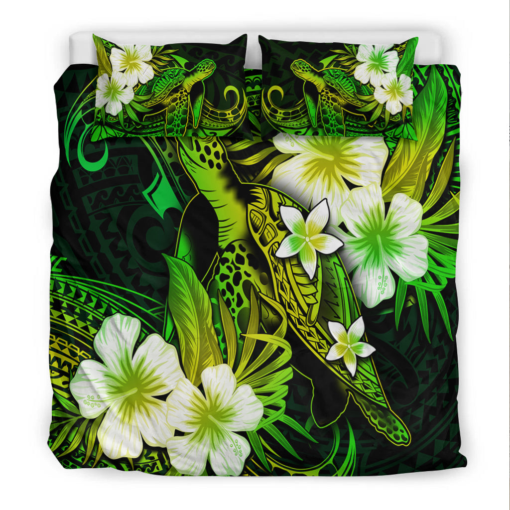 Polynesian Turtle Bedding Set With Hibiscus Color No.2 LT6 - Polynesian Pride