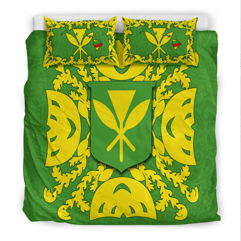 Hawaii Bedding Set Kanaka Maoli No.1 Green Style LT6 - Polynesian Pride