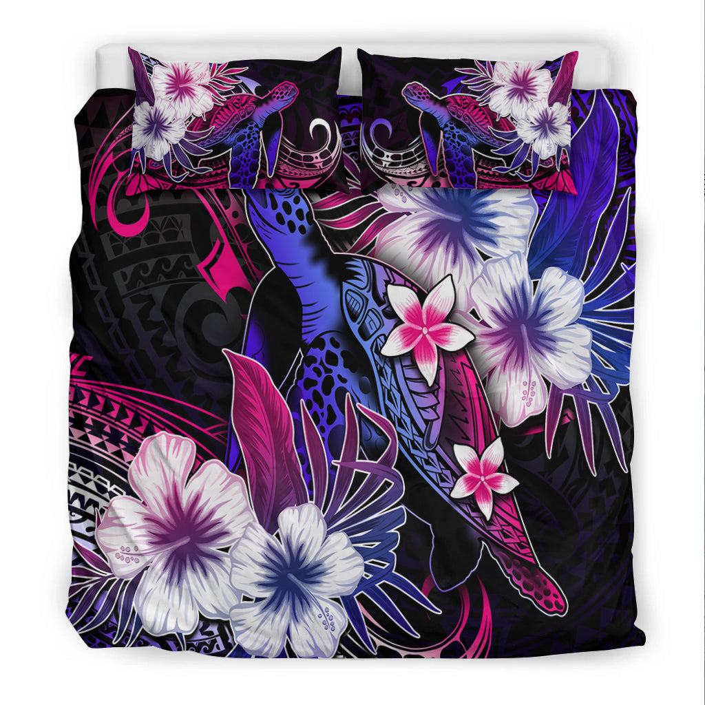 Polynesian Turtle Bedding Set With Hibiscus Color No.5 LT6 - Polynesian Pride