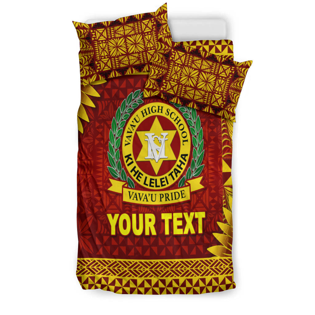 (Custom Personalised) Tonga Vava'u High School Bedding Set Simplified Version - Maroon LT8 - Polynesian Pride