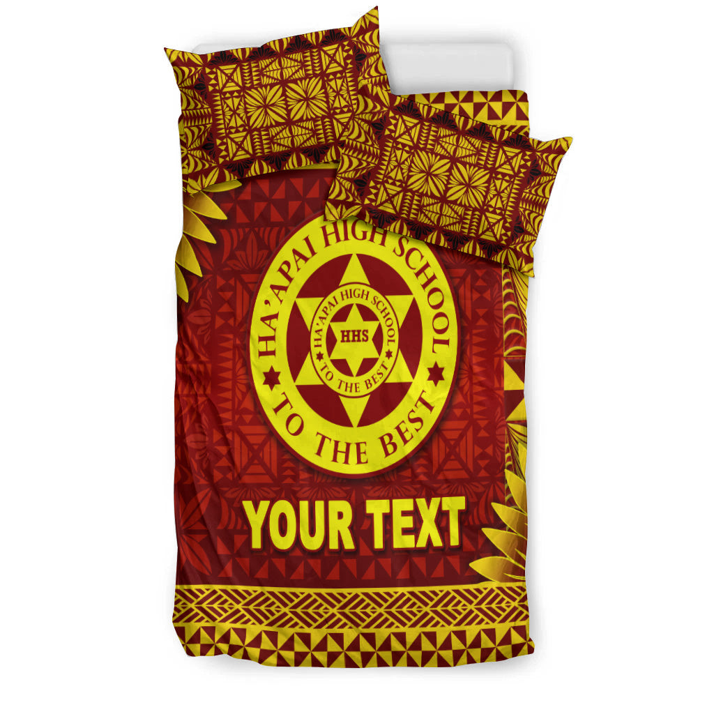 (Custom Personalised) Tonga Ha'apai High School Bedding Set Simplified Version LT8 - Polynesian Pride