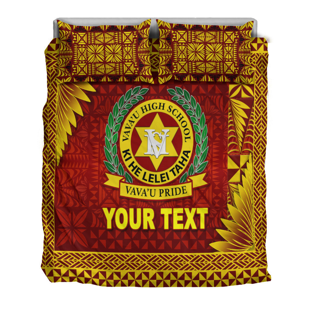 (Custom Personalised) Tonga Vava'u High School Bedding Set Simplified Version - Maroon LT8 - Polynesian Pride
