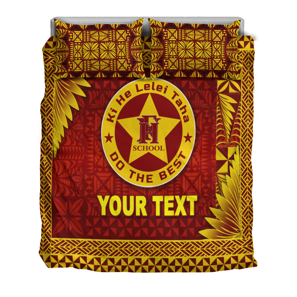 (Custom Personalised) Tonga Niuafo'ou High School Bedding Set Simplified Version LT8 - Polynesian Pride