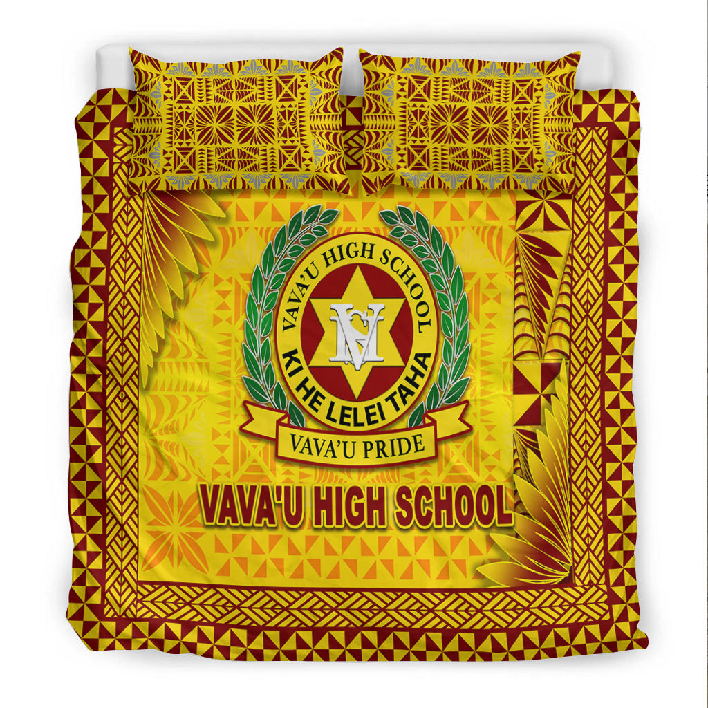 Tonga Vava'u High School Bedding Set Simplified Version - Gold LT8 - Polynesian Pride