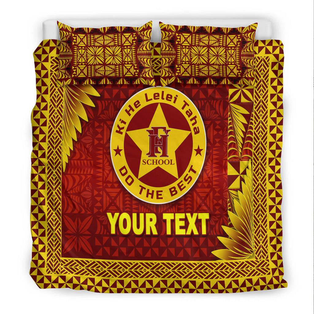 (Custom Personalised) Tonga Niuafo'ou High School Bedding Set Simplified Version LT8 - Polynesian Pride