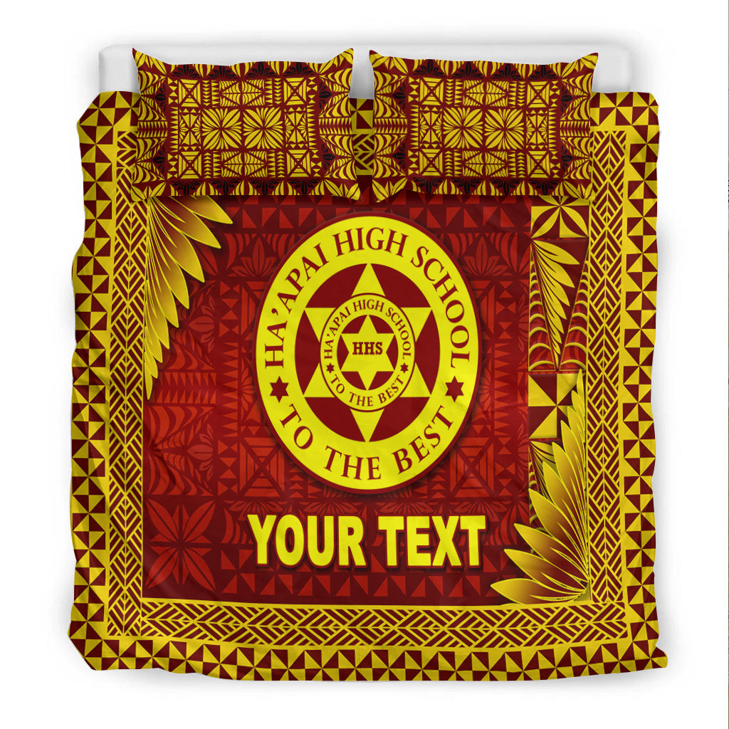 (Custom Personalised) Tonga Ha'apai High School Bedding Set Simplified Version LT8 - Polynesian Pride