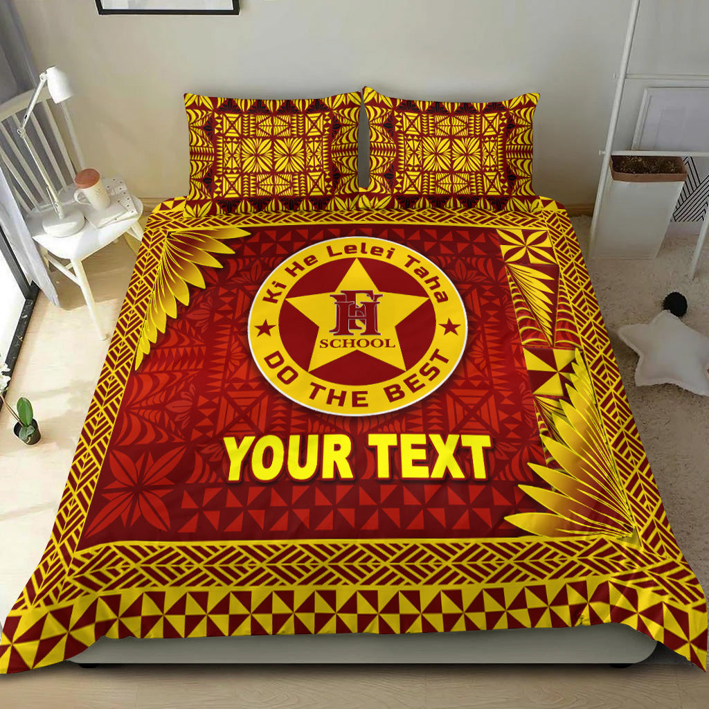 (Custom Personalised) Tonga Niuafo'ou High School Bedding Set Simplified Version LT8 - Polynesian Pride