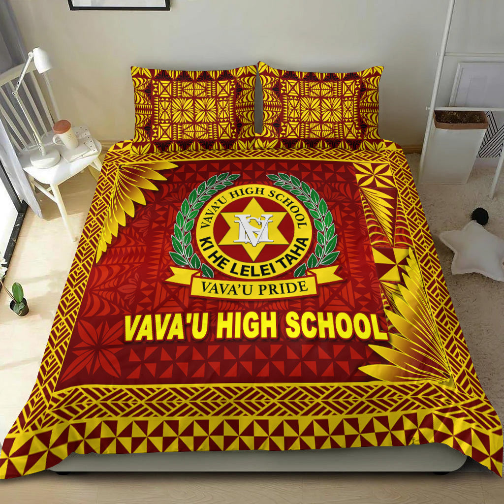 Tonga Vava'u High School Bedding Set Simplified Version - Maroon LT8 - Polynesian Pride