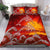 Hawaii Dolphin Palm Tree Polynesian Bedding Set - Kiwi Style - AH Orange - Polynesian Pride