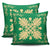 Hawaiian Quilt Maui Plant And Hibiscus Pattern Pillow Covers - Beige Green - AH - Polynesian Pride