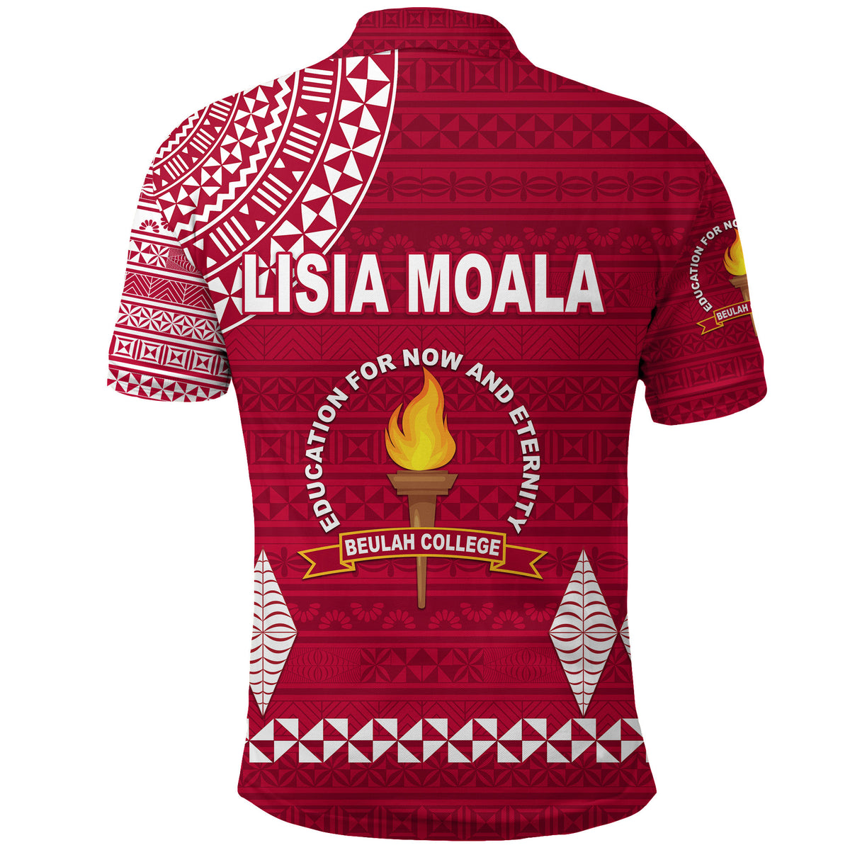 (Lisia Moala) Tonga Beulah College Polo Shirt Simple Style LT8 - Polynesian Pride