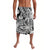 Fiji Lavalava Coat Of Arms Masi Tapa Mixed Palm Tree No1 Black Version LT9 Black - Polynesian Pride