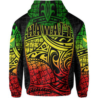 Polynesian Kanaka Maoli Hawaii Zip Hoodie Original Gel Style - Polynesian Pride