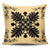 Hawaiian Quilt Maui Plant And Hibiscus Pattern Pillow Covers - Black Beige - AH One Size Black - Polynesian Pride