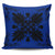 Hawaiian Quilt Maui Plant And Hibiscus Pattern Pillow Covers - Black Blue - AH One Size Black - Polynesian Pride