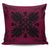 Hawaiian Quilt Maui Plant And Hibiscus Pattern Pillow Covers - Black Burgundy - AH One Size Black - Polynesian Pride