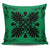 Hawaiian Quilt Maui Plant And Hibiscus Pattern Pillow Covers - Black Green - AH One Size Black - Polynesian Pride