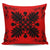 Hawaiian Quilt Maui Plant And Hibiscus Pattern Pillow Covers - Black Red - AH One Size Black - Polynesian Pride