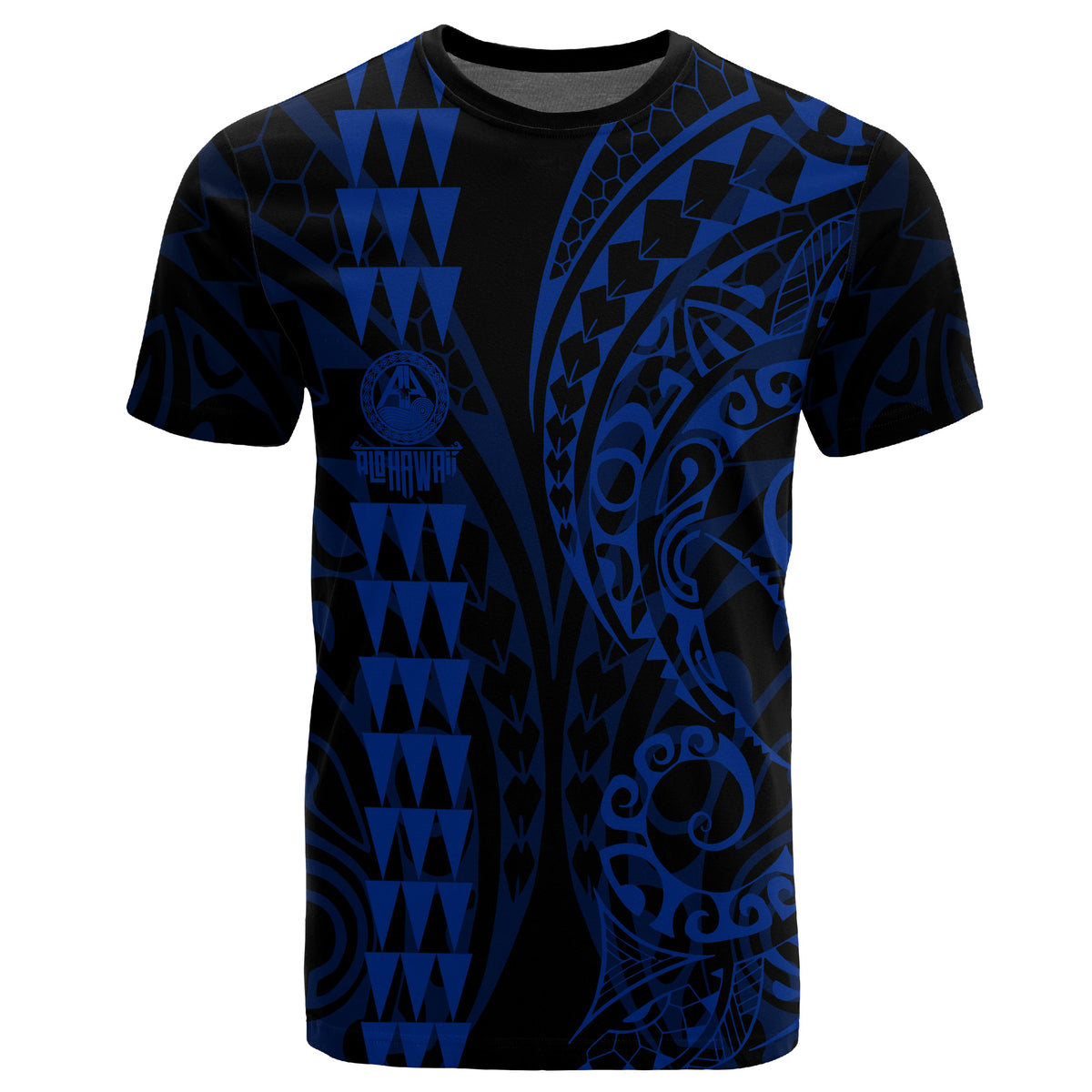 Hawaii Kakau Polynesian T Shirt Pre BFCM 2020 Blue - Polynesian Pride