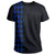 Hawaii Kakau Turtle Map T Shirt Blue - Polynesian Pride