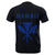Hawaii Kakau Kanaka Map T Shirt Blue - Polynesian Pride