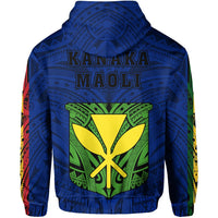 Polynesian Kanaka Flag Kanaka Maoli Hawaii Hoodie Blue - Polynesian Pride