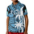 Custom Fiji Coat Of Arms Polo Shirt Masi Tapa Mixed Palm Tree No1 Blue Version LT9 - Polynesian Pride